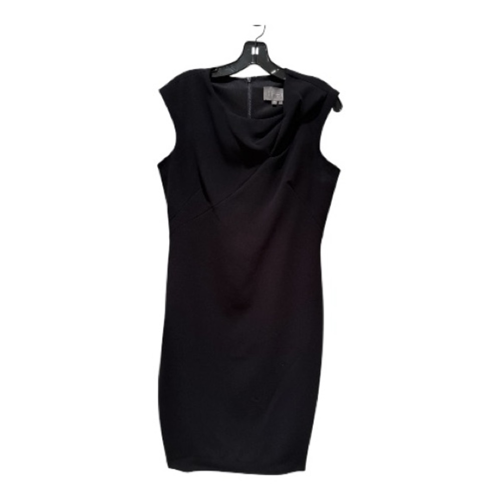 Theia Elegant Black Midi Dress